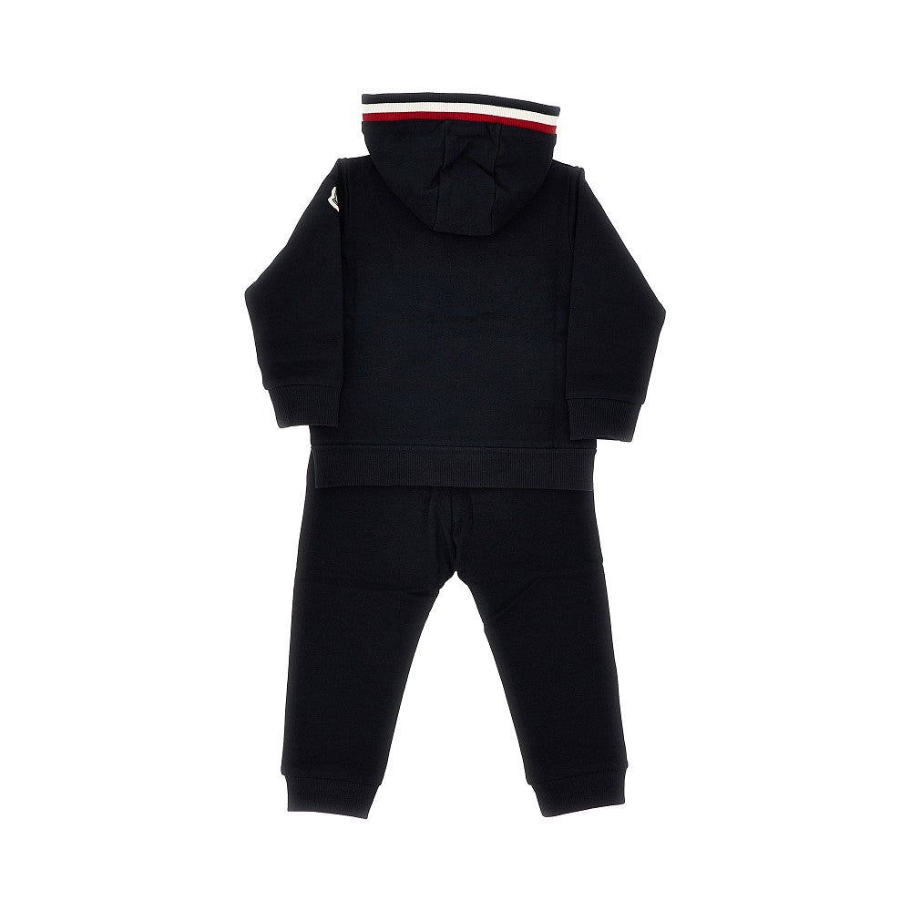 Two-piece jersey set with tricolour hem