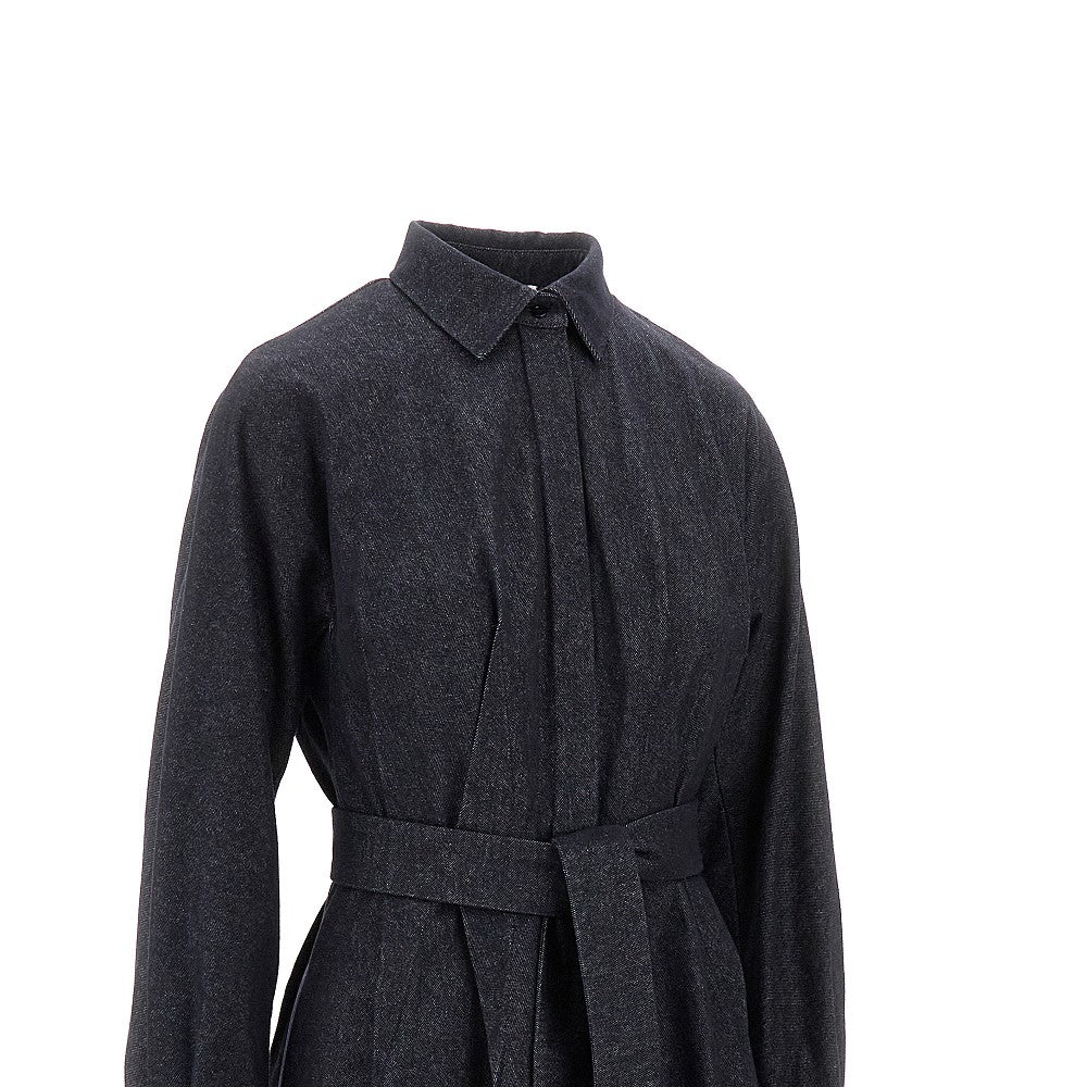 Abito chemisier in tessuto denim