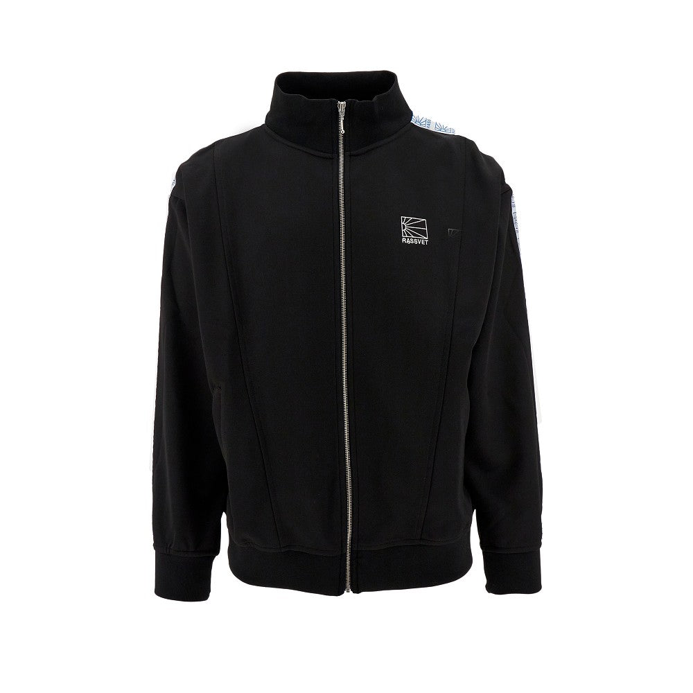 Track jacket with logo bands