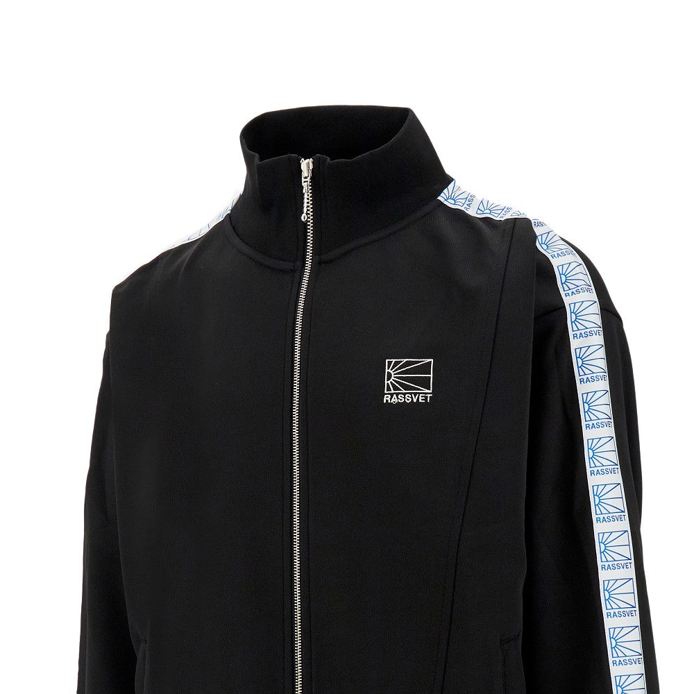 Track jacket with logo bands