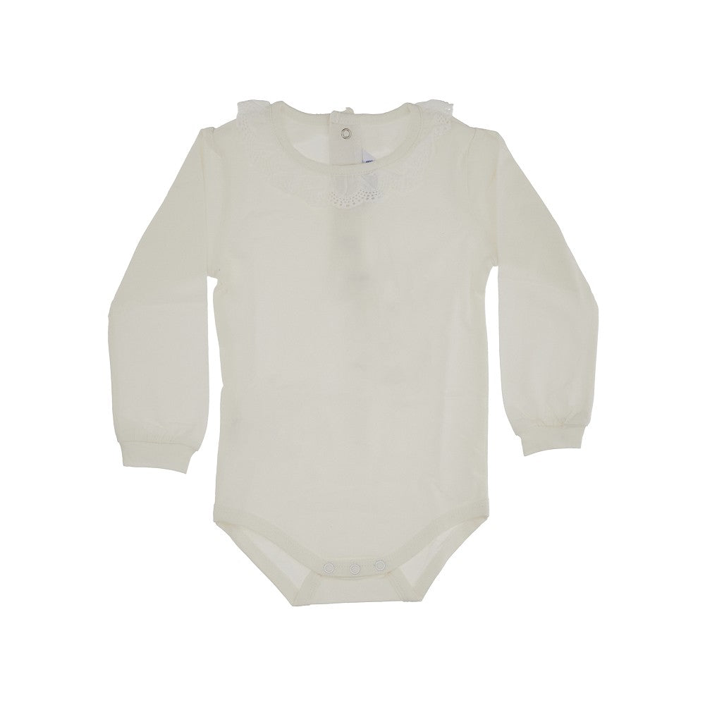 Body con volant smerlato sul collo