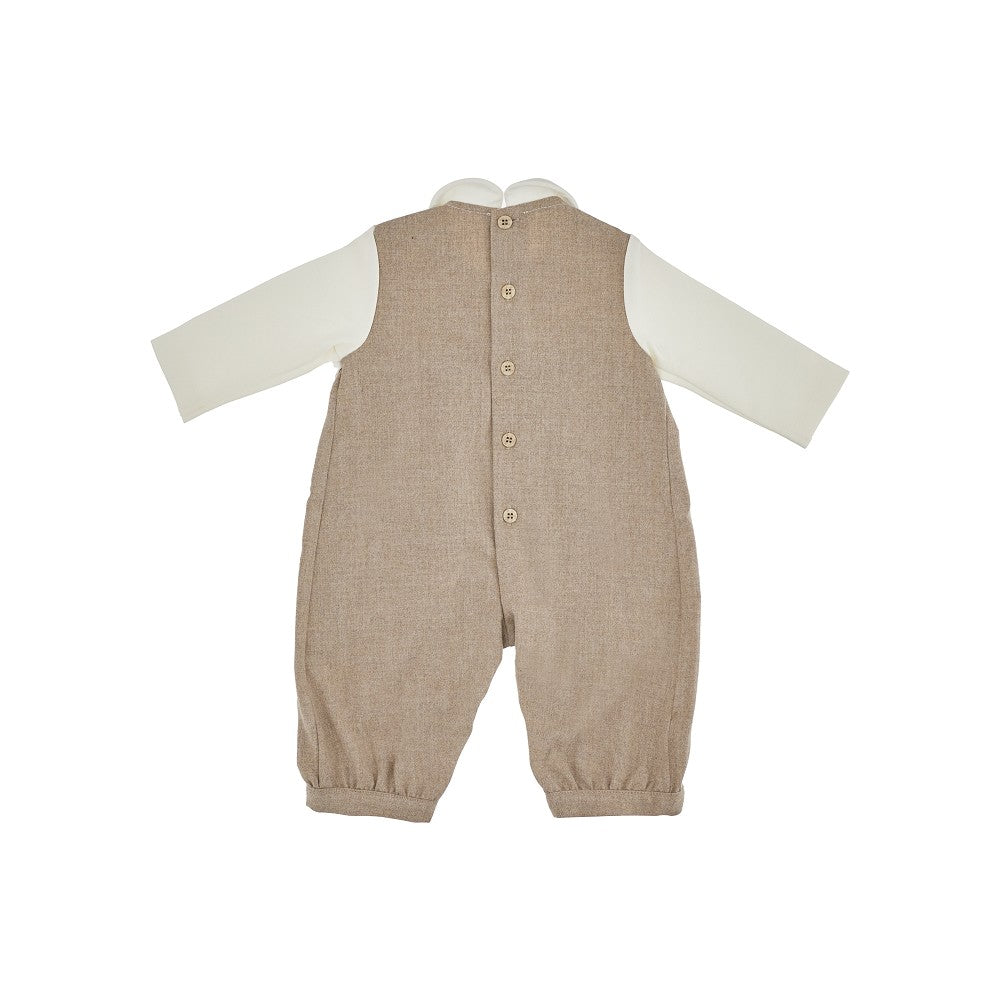 Romper suit with scalloped detail