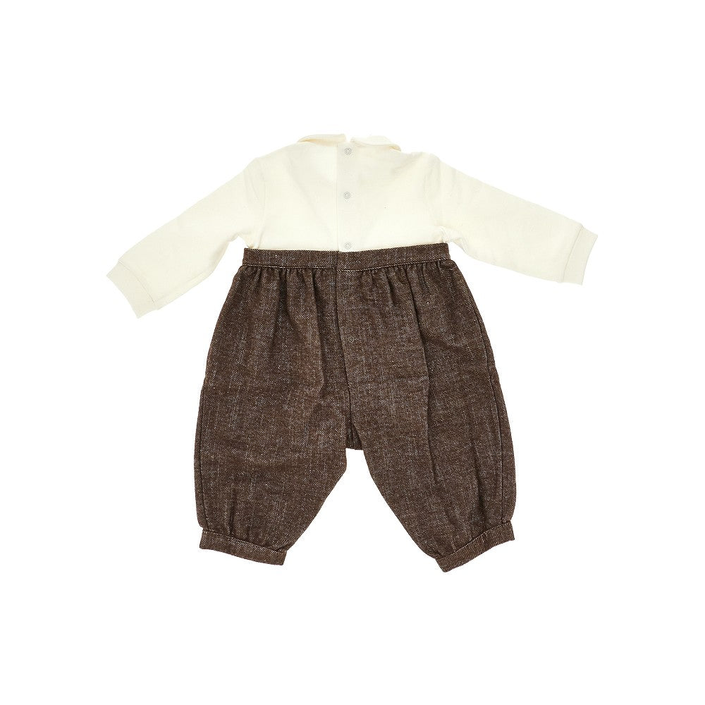 Cotton blend long romper suit