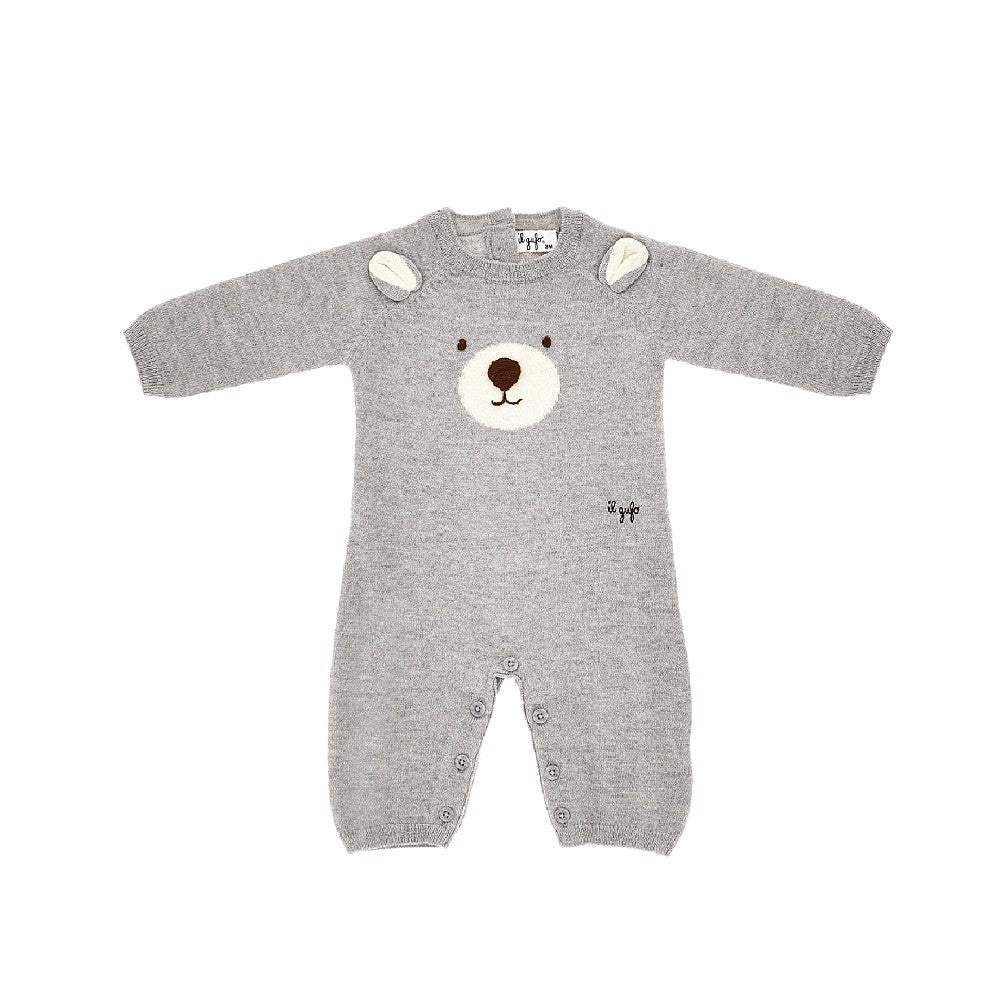 Virgin wool long romper suit