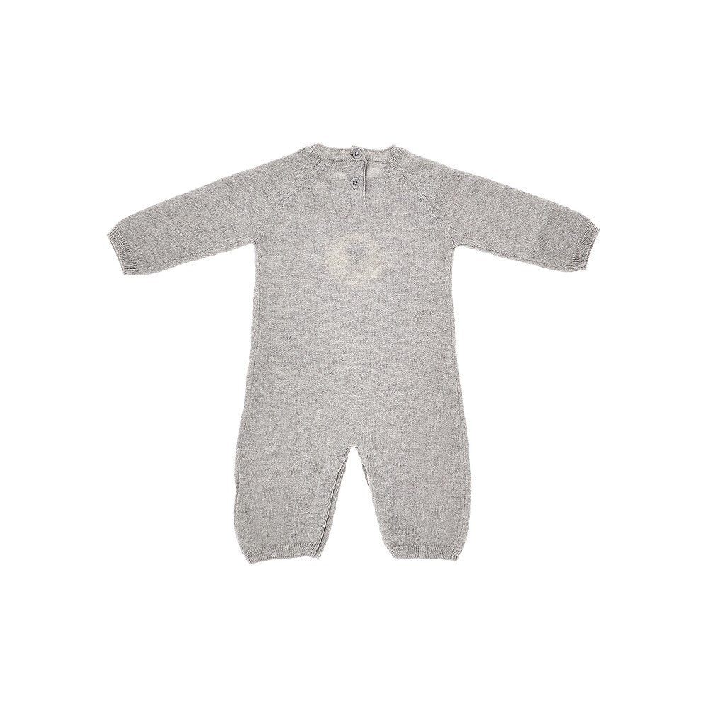 Virgin wool long romper suit