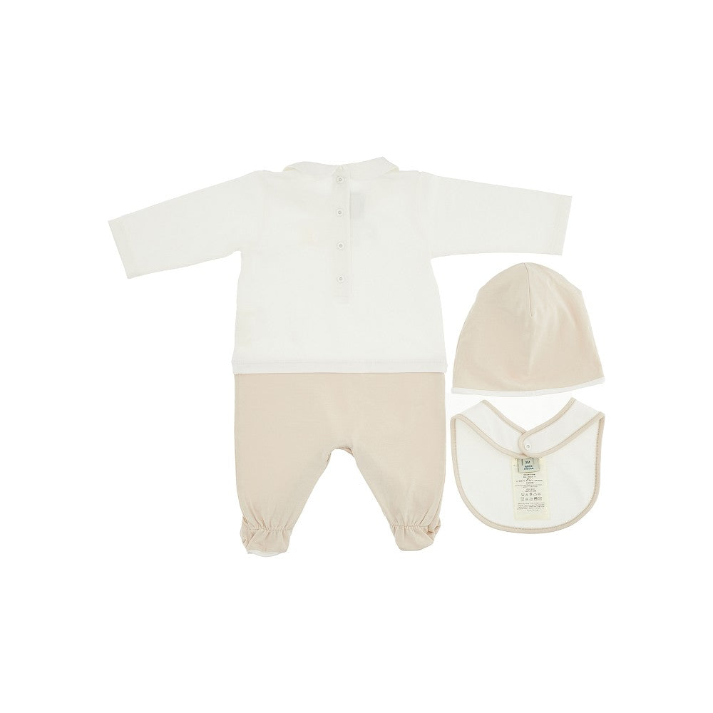 Completino tre pezzi in jersey di cotone