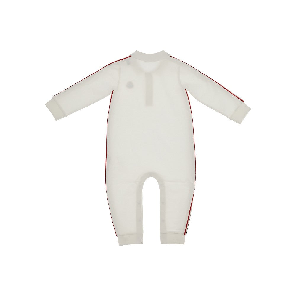 Tutina in piquet con finiture tricolore