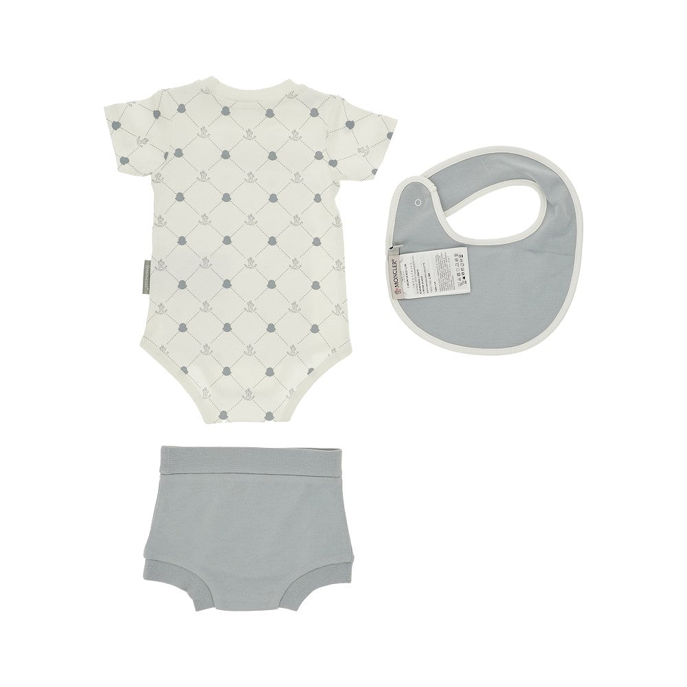 Completino tre pezzi in jersey di puro cotone