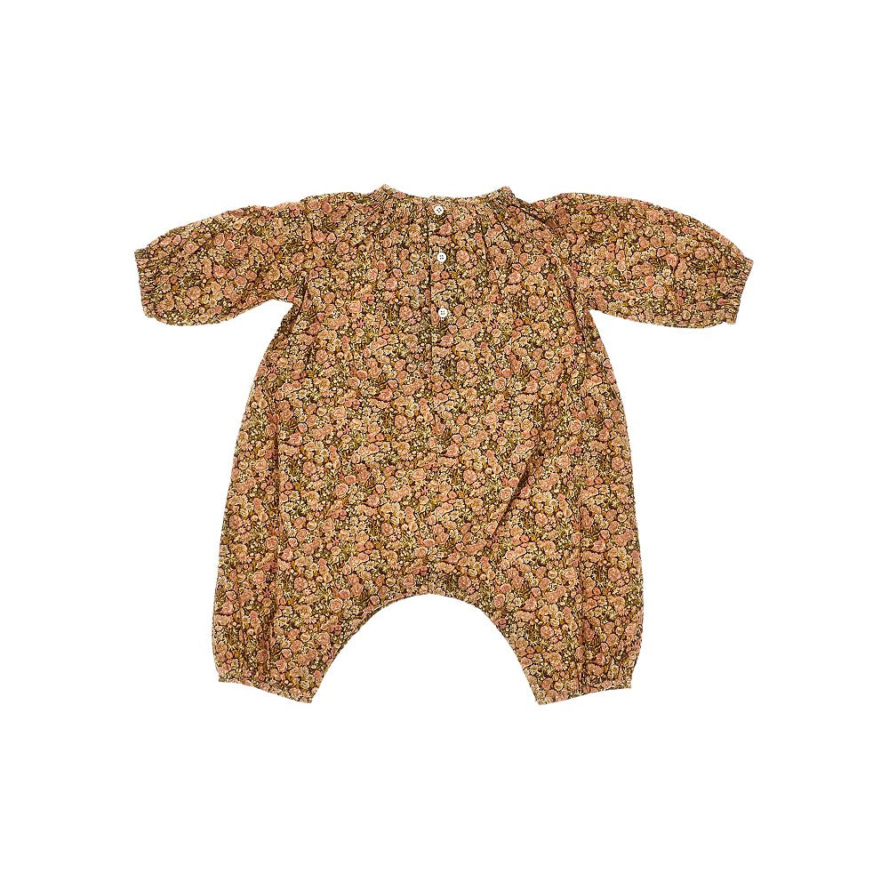 Liberty fabric long romper suit