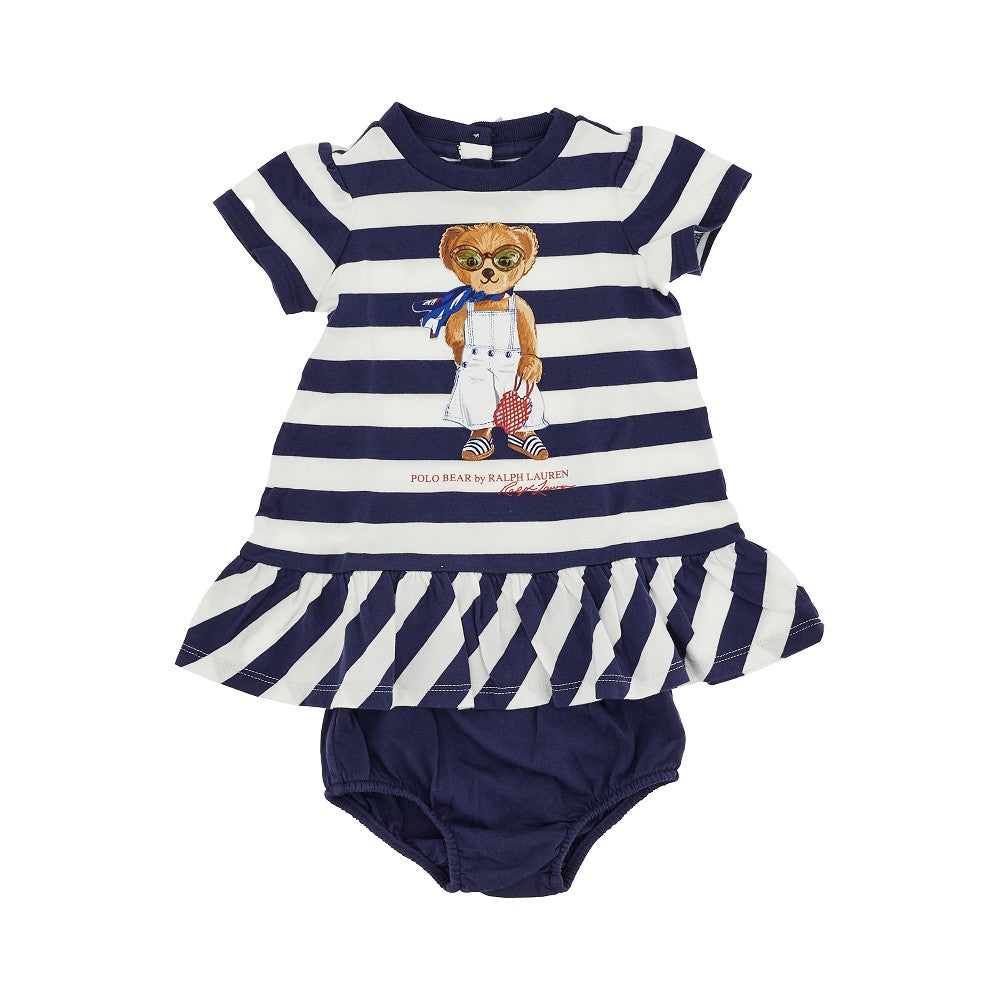 Mini abito stampa Polo Bear