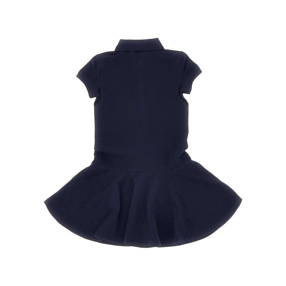 Mini abito in piquet di cotone elasticizzato