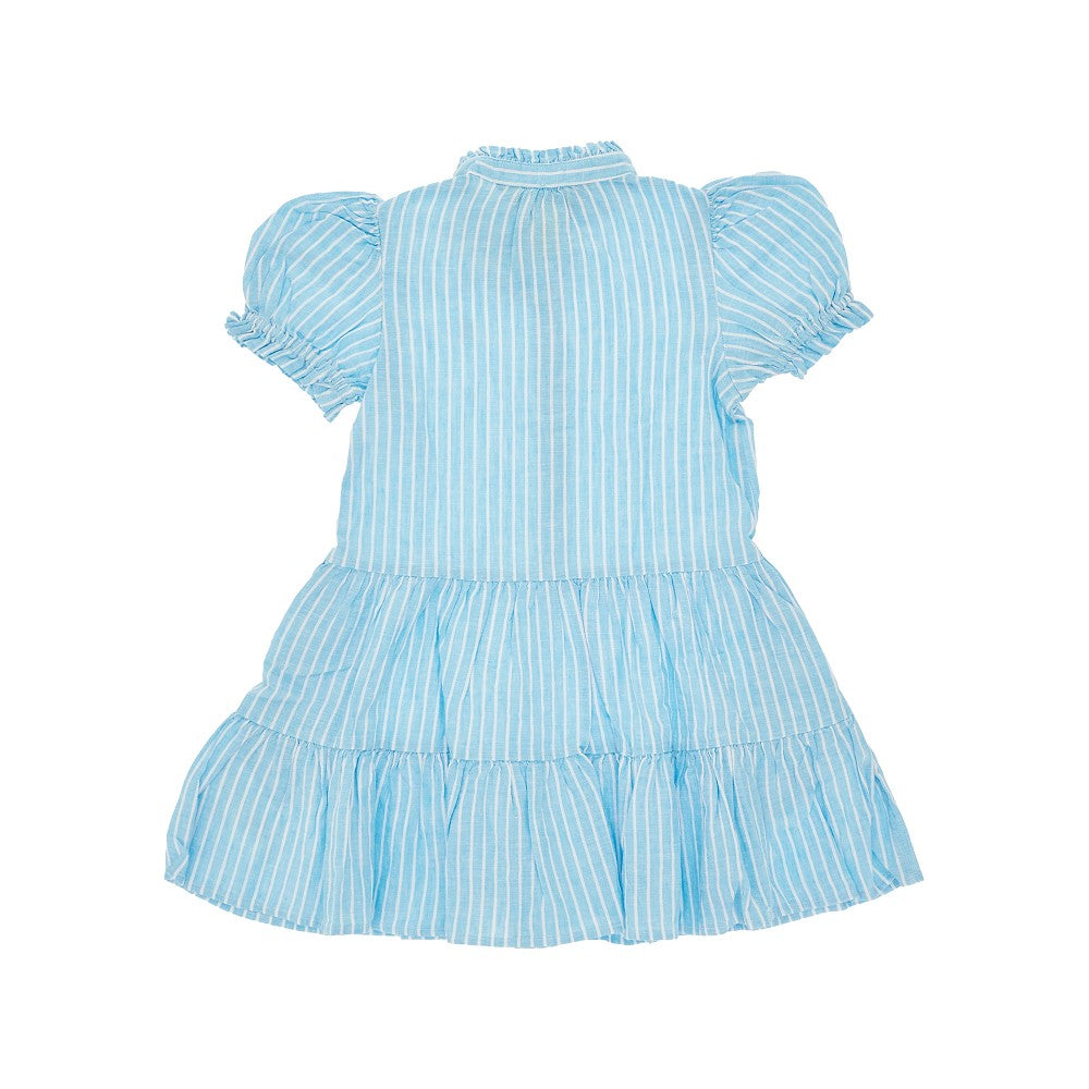 Mini abito in misto lino e cotone