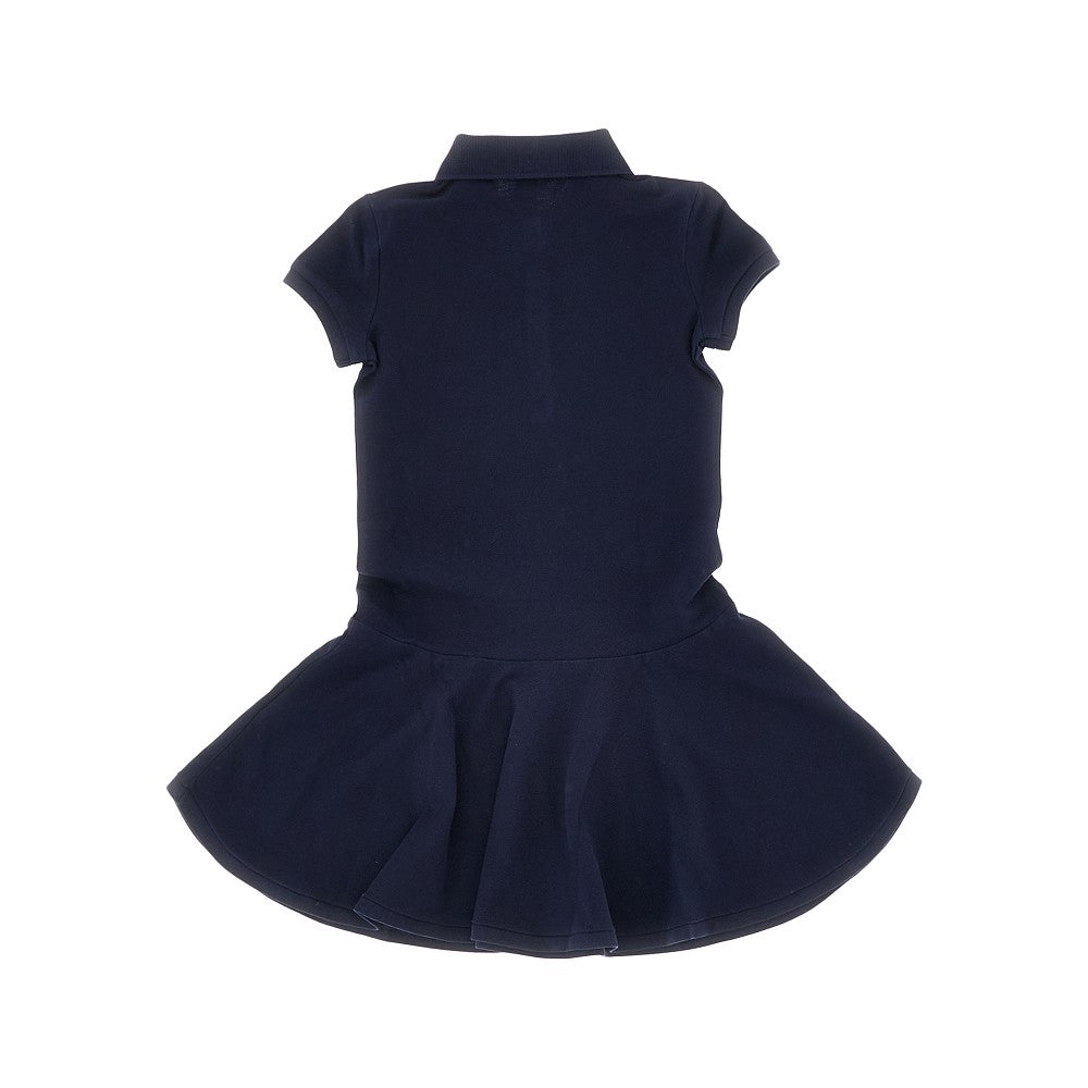 Mini abito in piquet di cotone elasticizzato