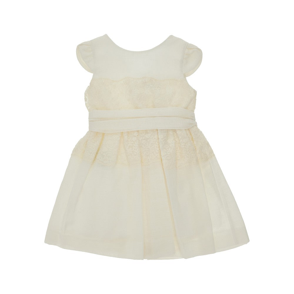 Mini abito con intarsio in pizzo