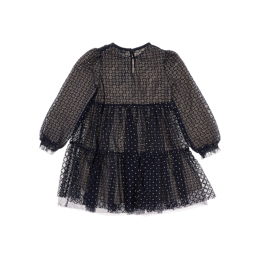 Abitino in tulle con motivo floccato
