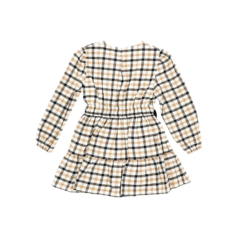 Twill mini dress with bows