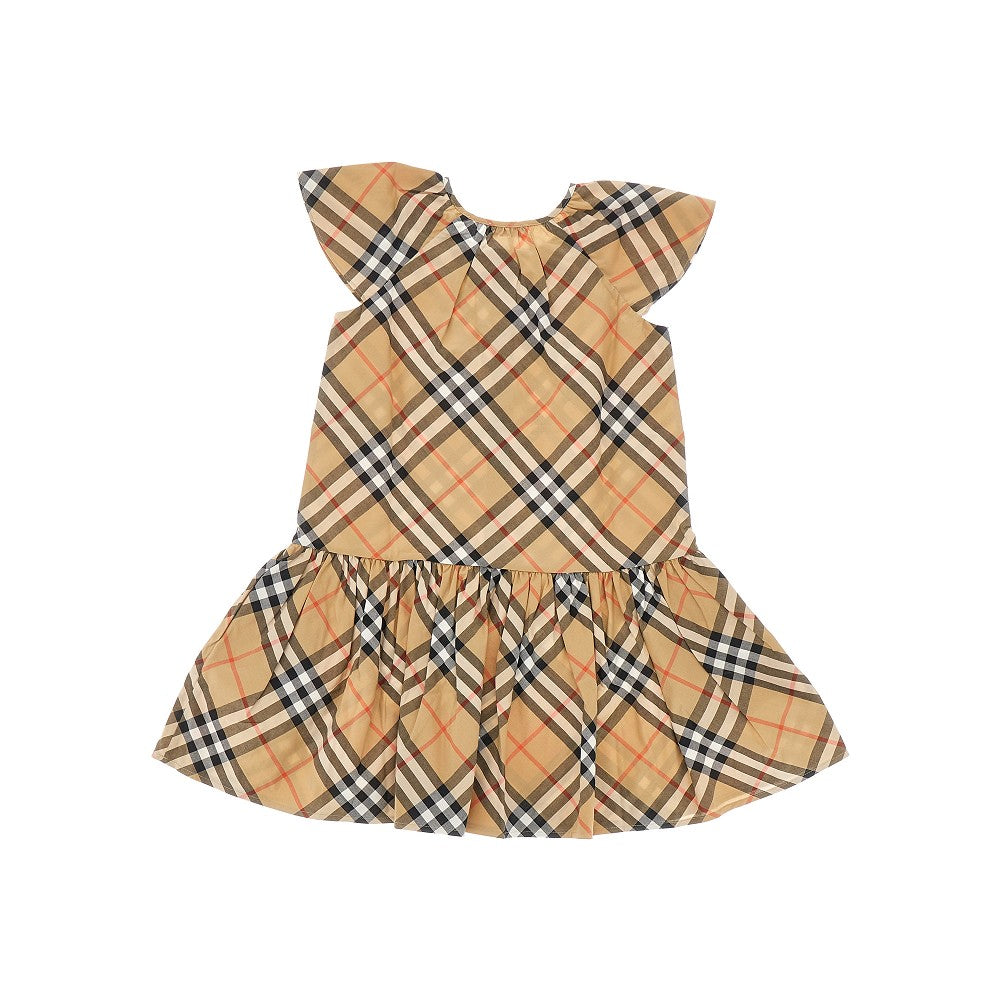 Check cotton mini dress