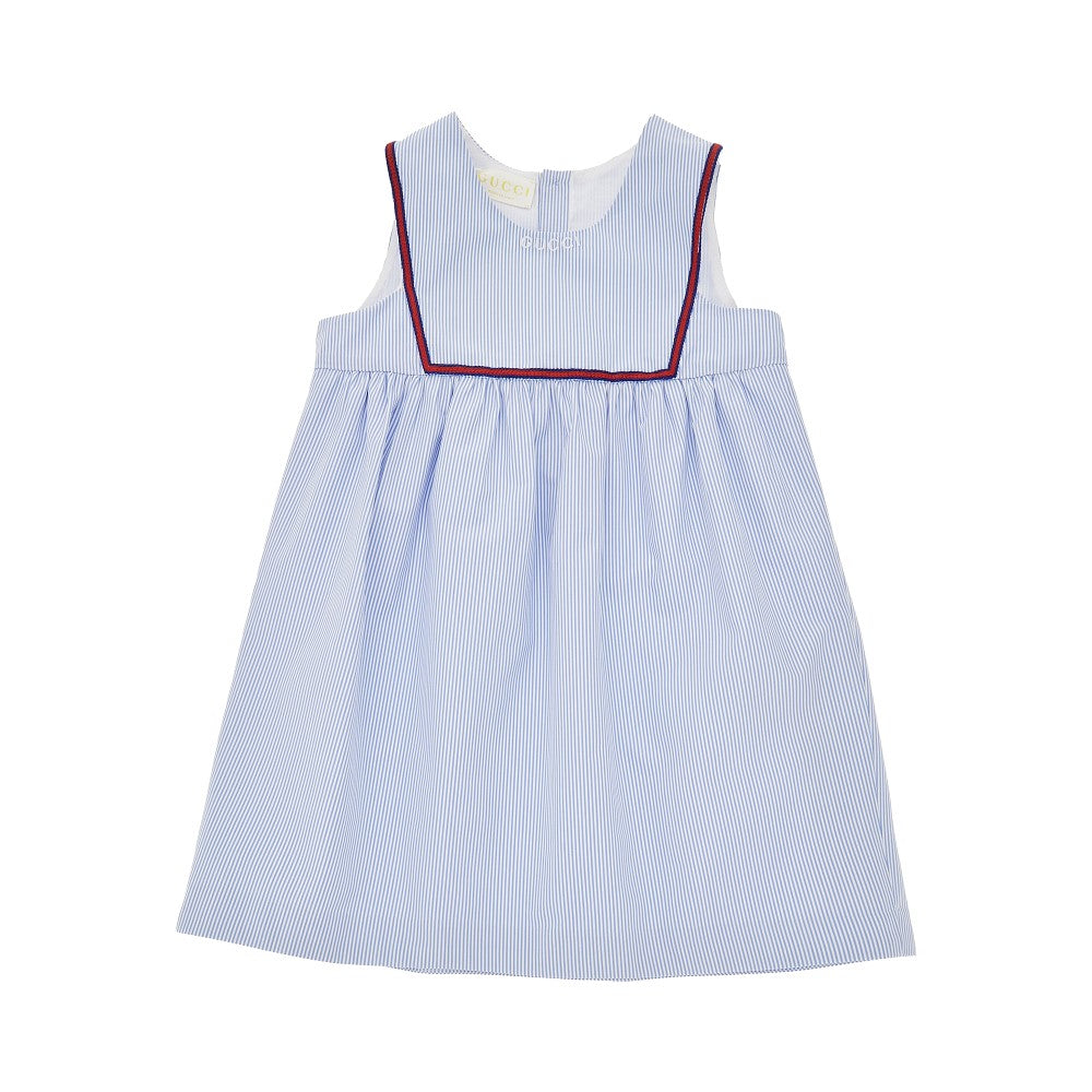 Striped Oxford cotton mini dress