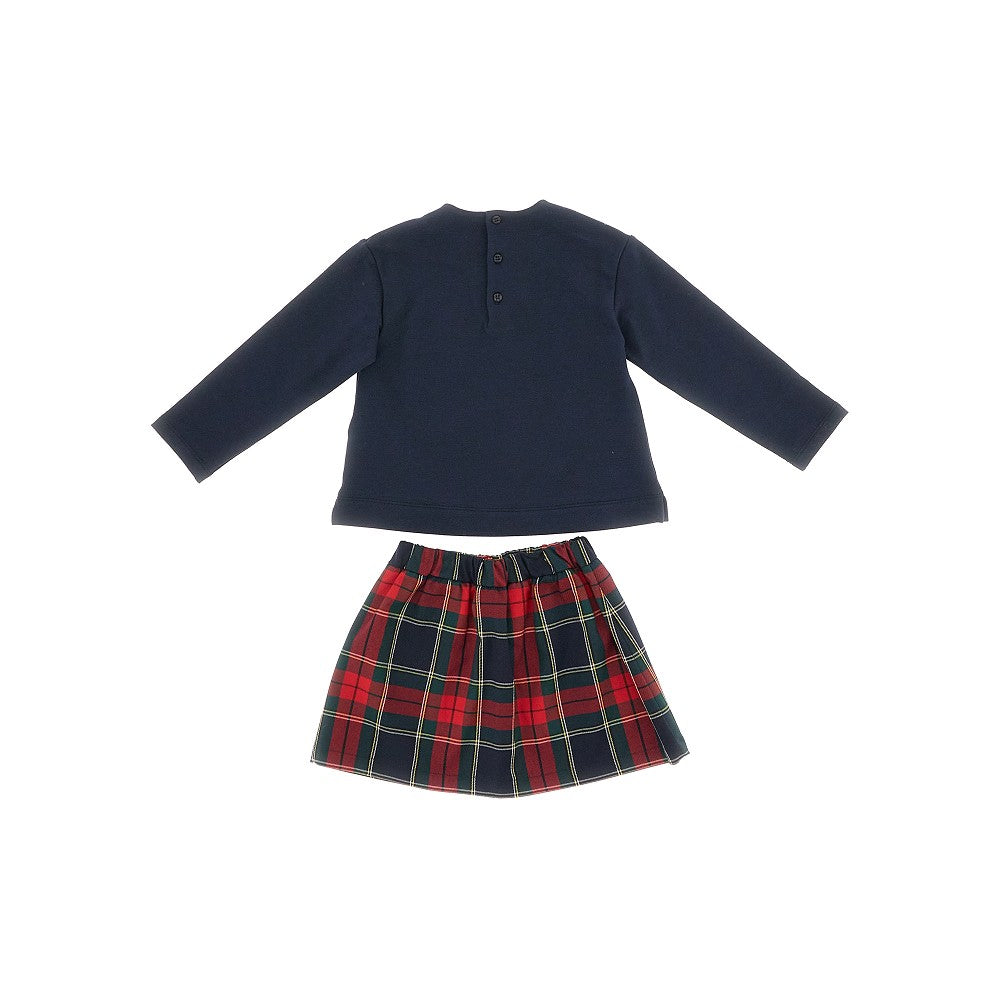 Mini skirt and sweatshirt two-piece set