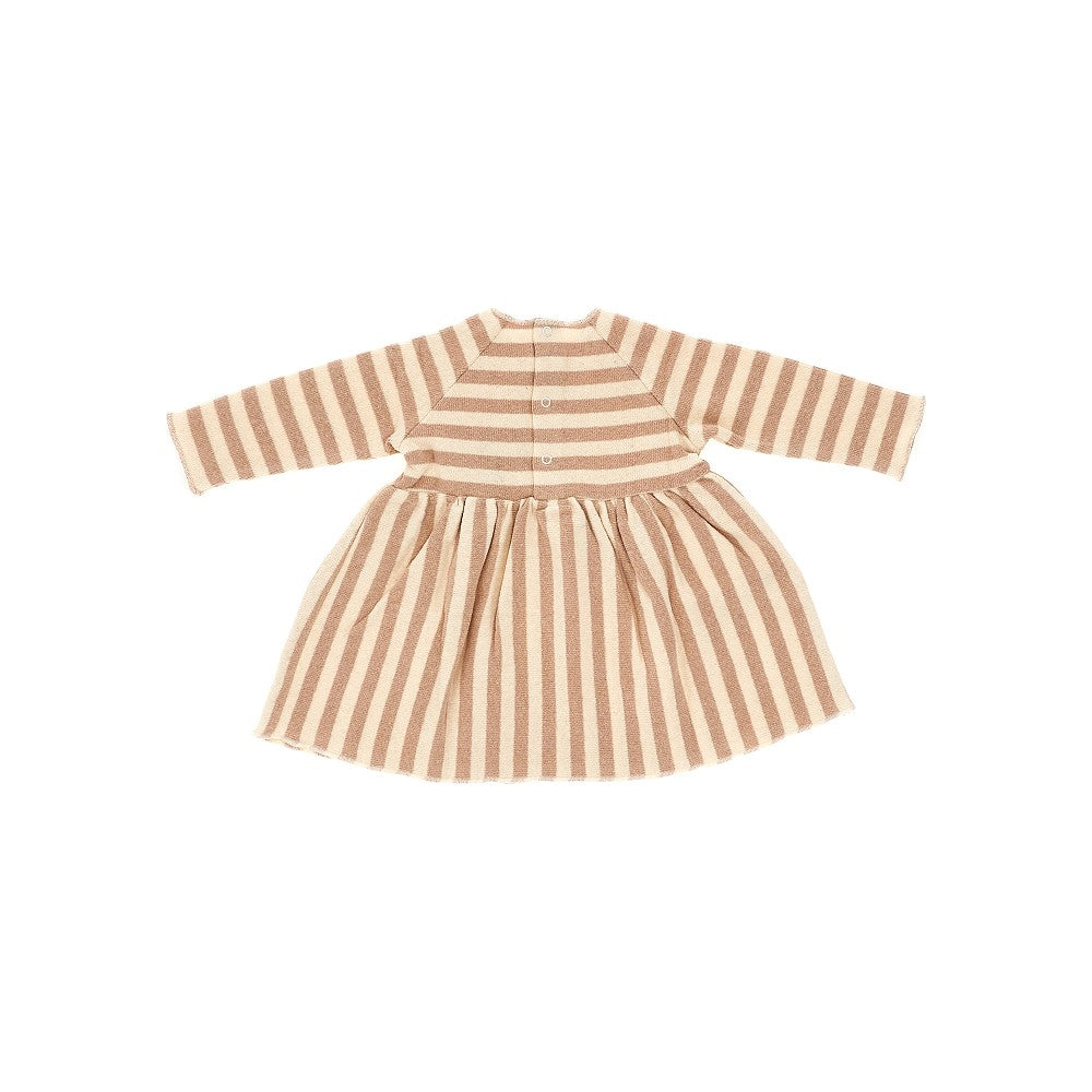 Knitted mini dress with striped motif