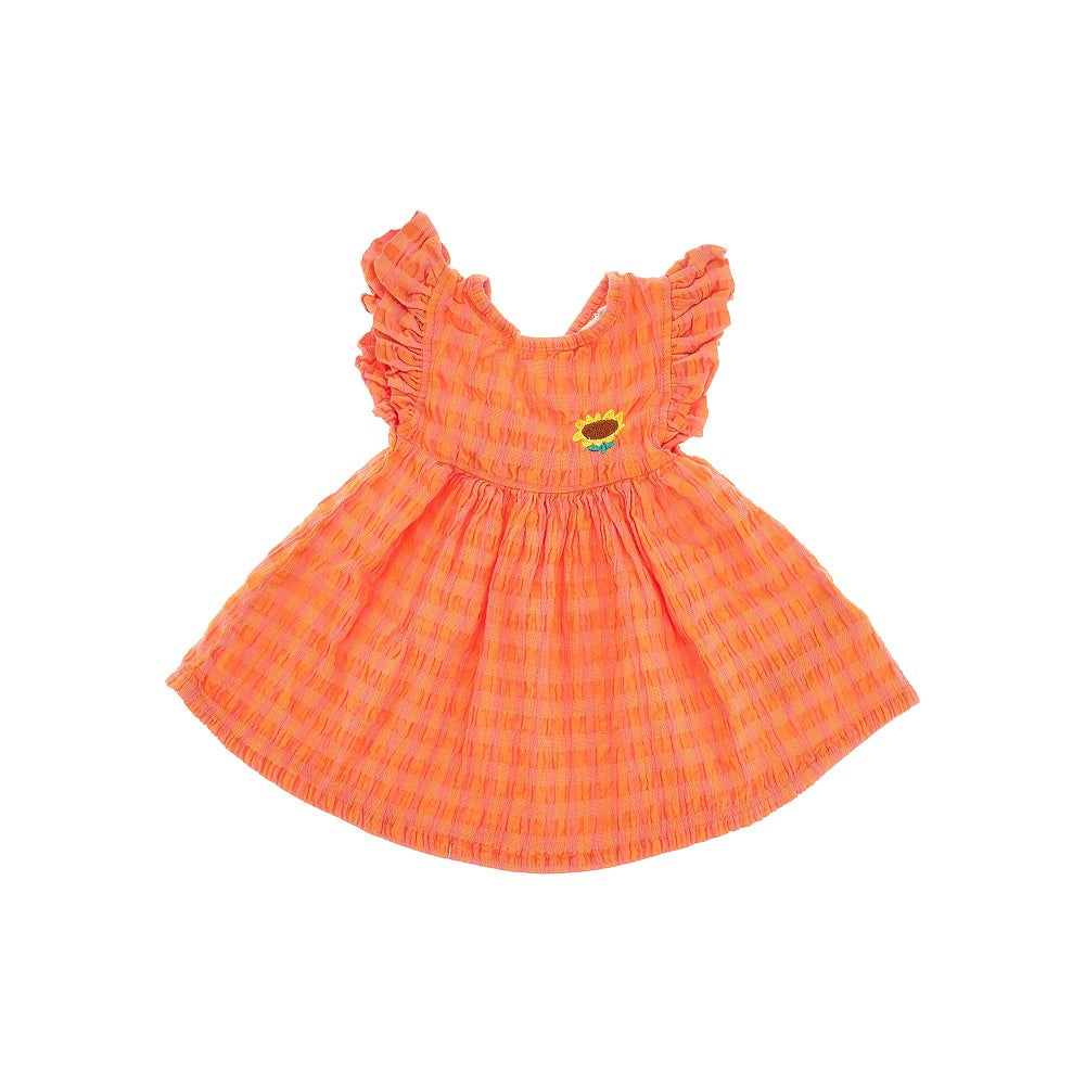 Vichy seersucker mini dress