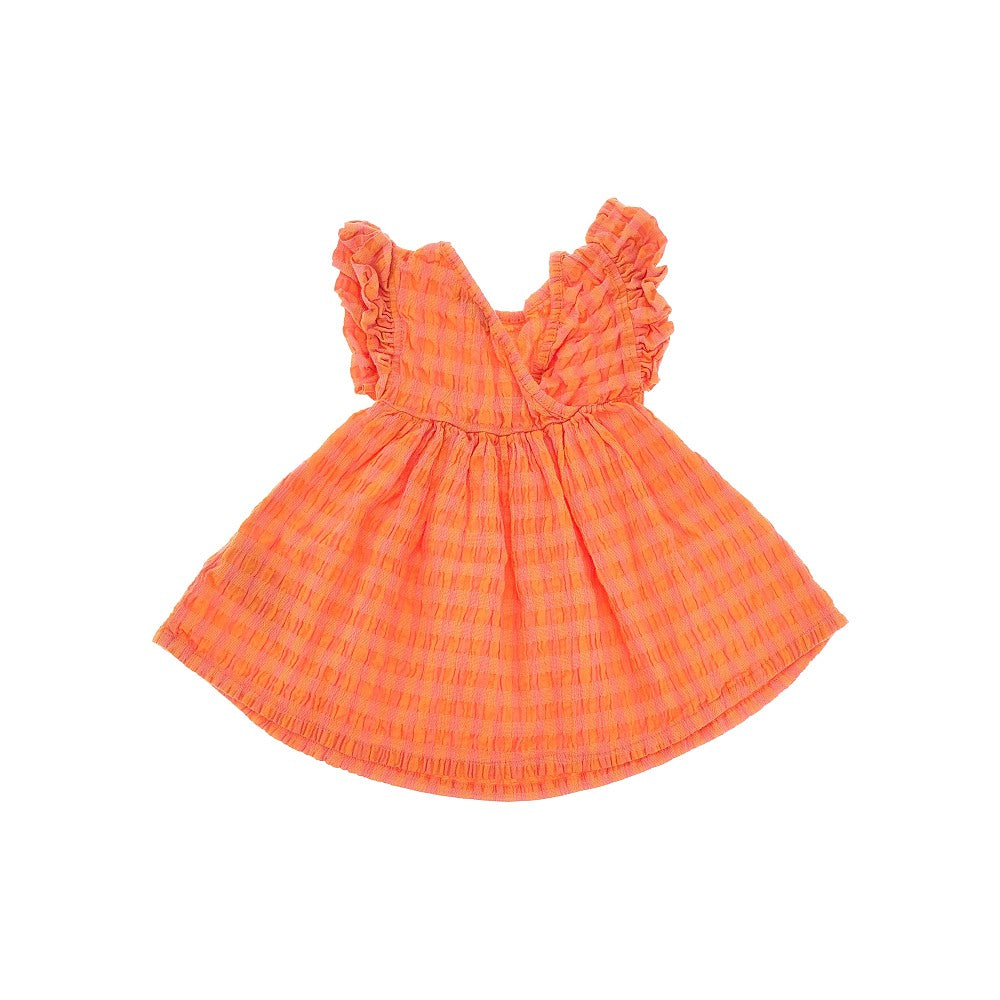 Vichy seersucker mini dress