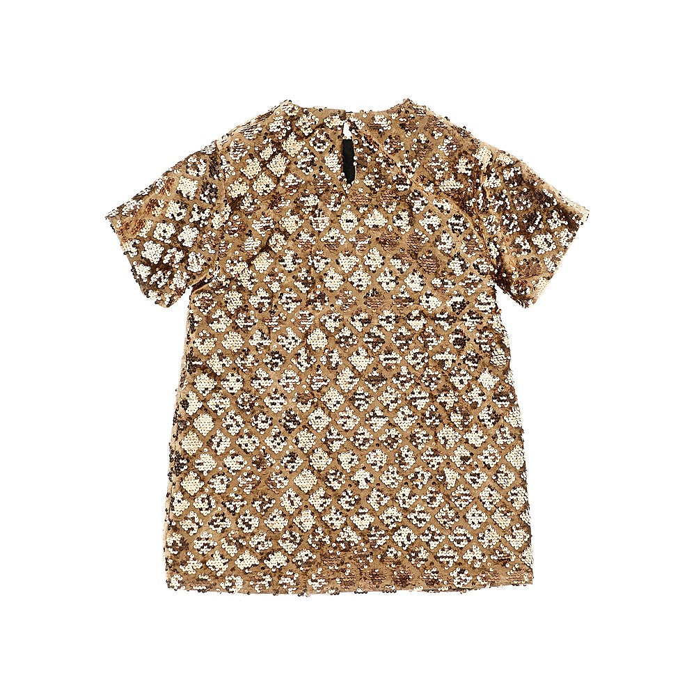 Sequinned velvet mini dress