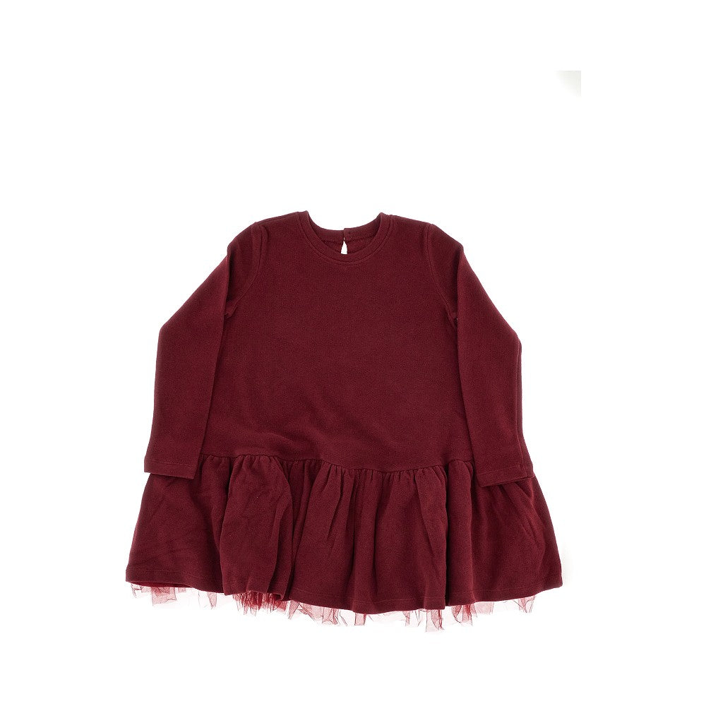 Mini abito in maglia e tulle
