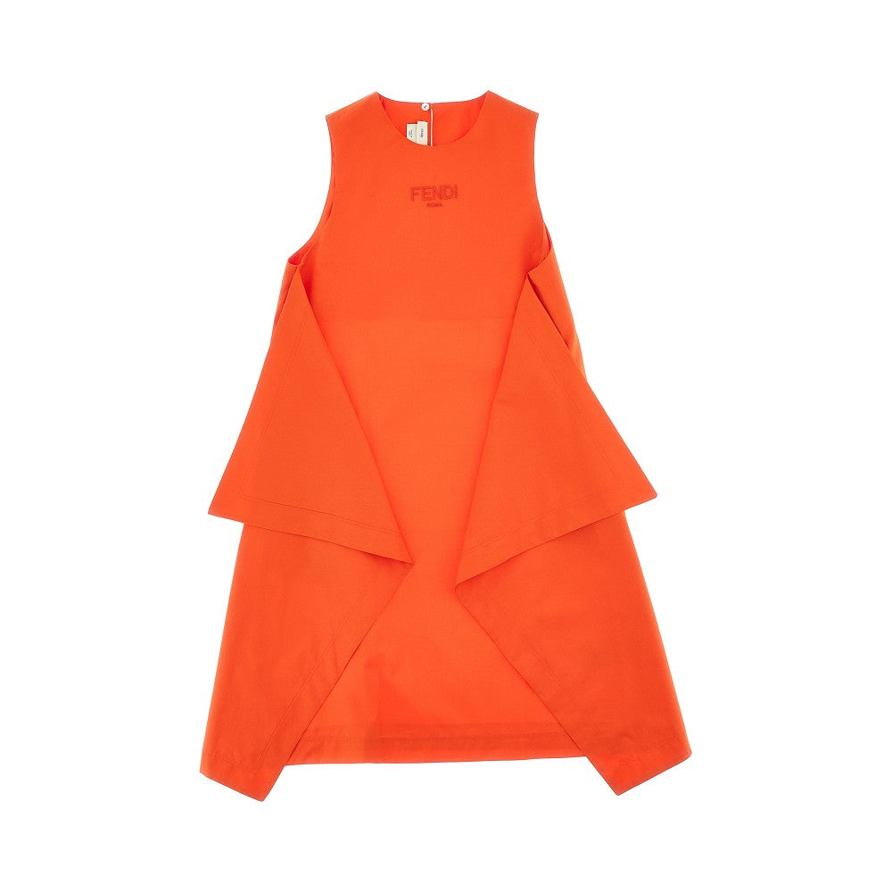 'FENDI ROMA' embroidery poplin mini dress