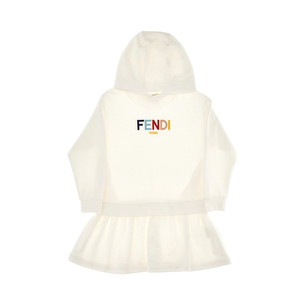 Mini abito in felpa con logo ricamato