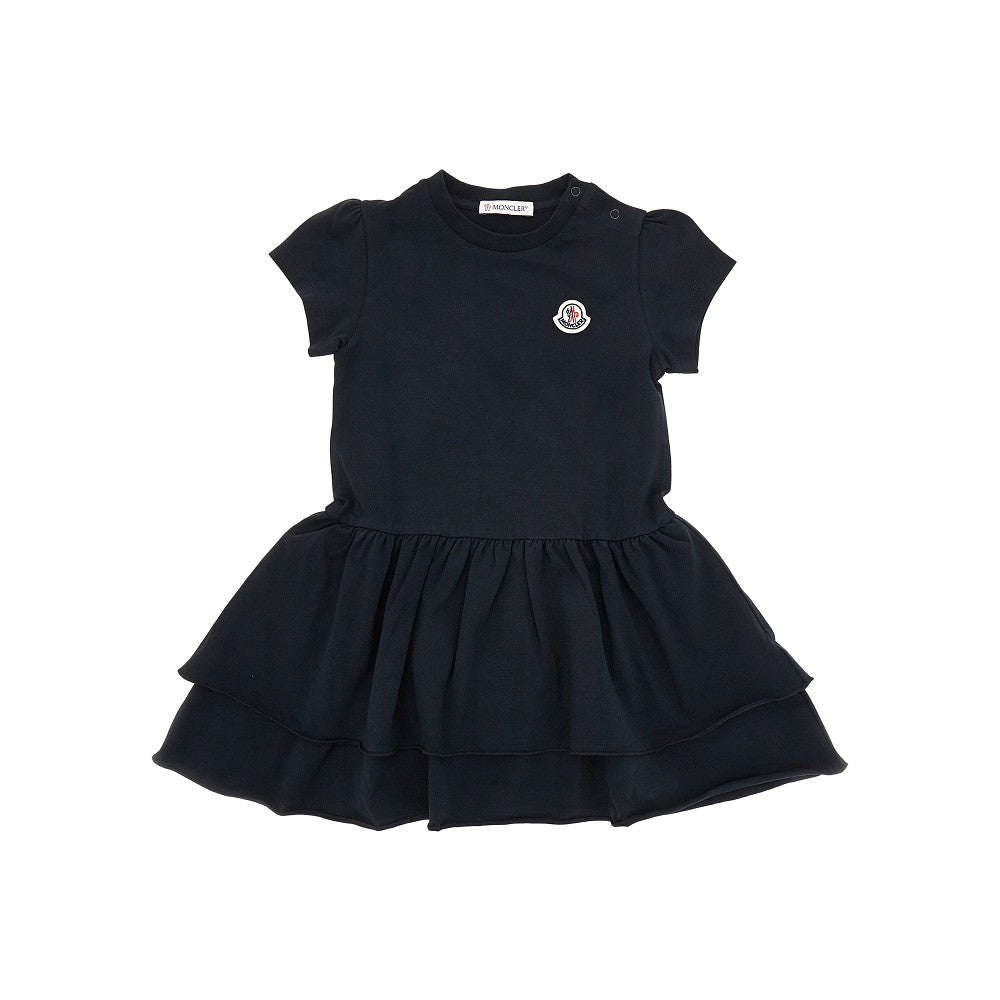 Flounced jersey mini dress