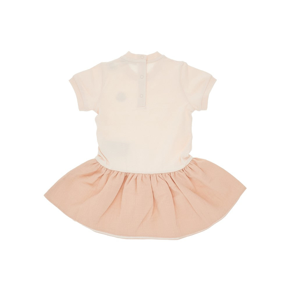 Jersey mini dress with flared skirt