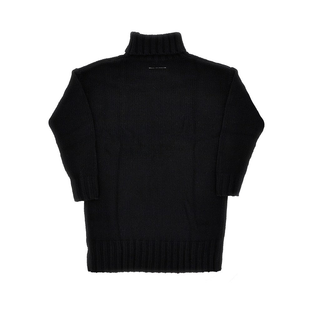 Mini abito in maglia con intarsio logo