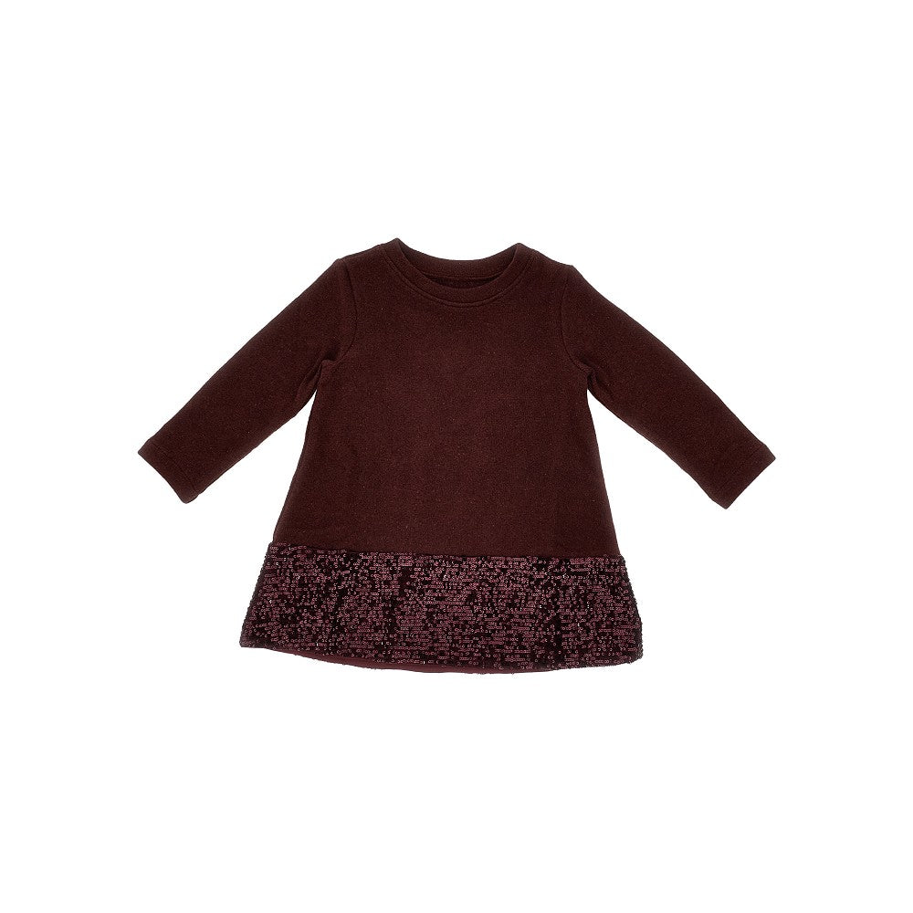 Cotton-blend mini dress with sequin