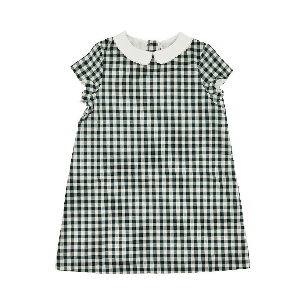 'Elesta' check cotton mini dress