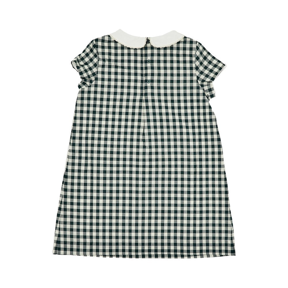 'Elesta' check cotton mini dress