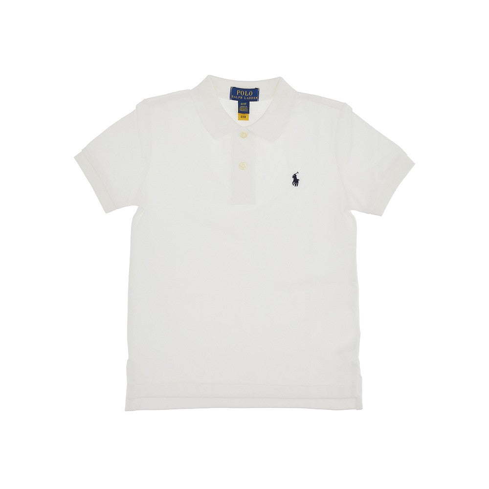 Piquet polo shirt with logo embroidery
