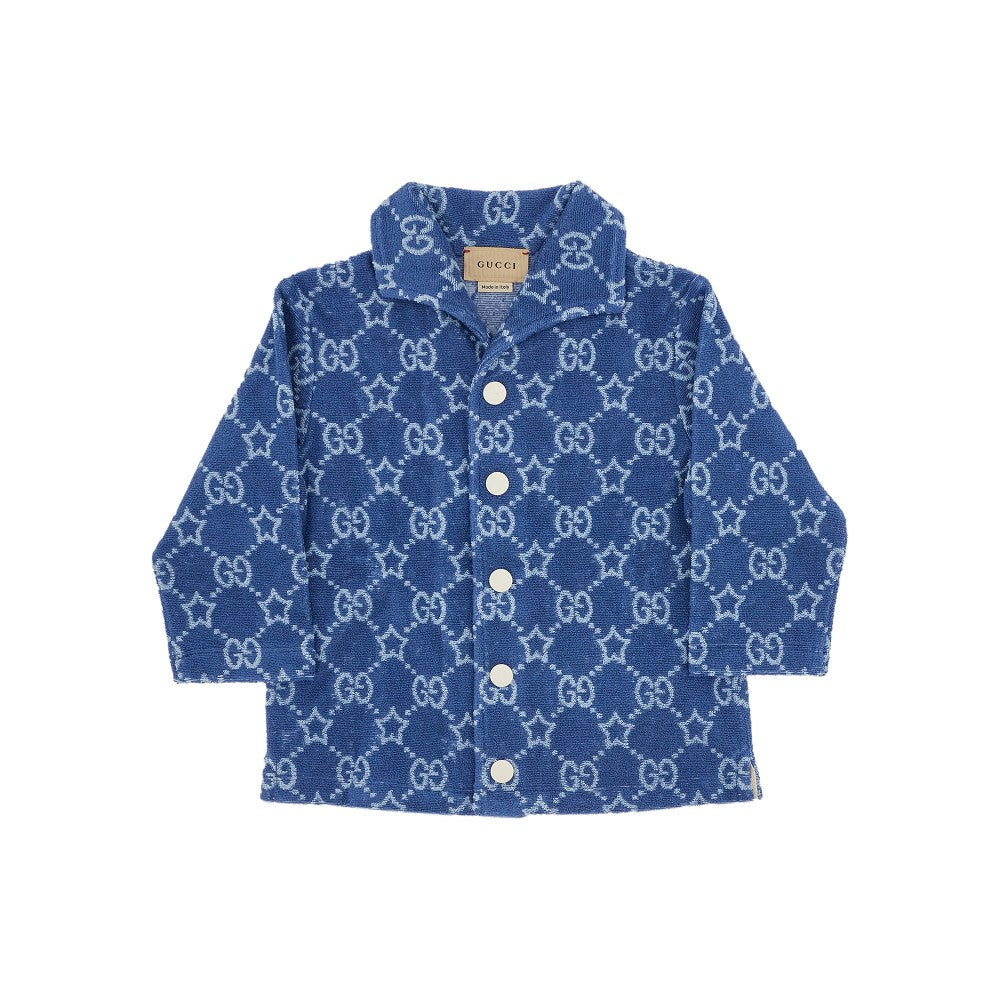 Camicia in tessuto spugna jacquard GG