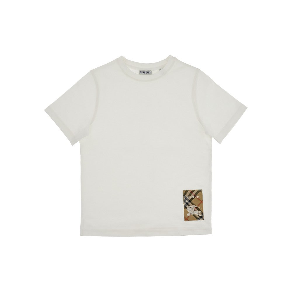 T-shirt con patch Check