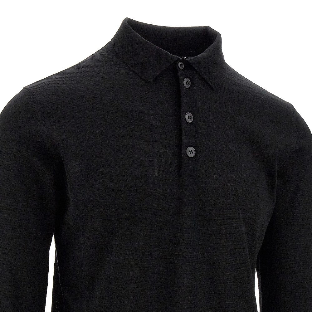 Polo a manica lunga in maglia