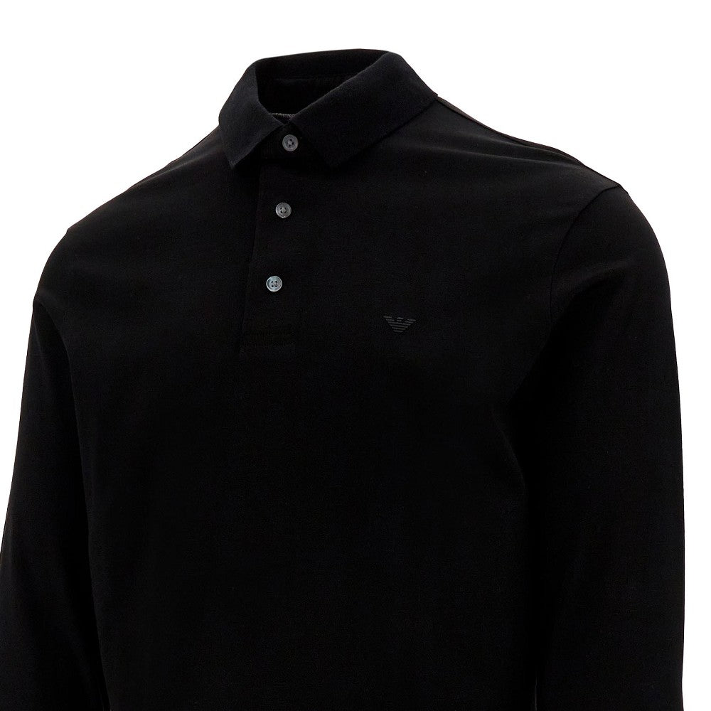 Jersey polo shirt with logo