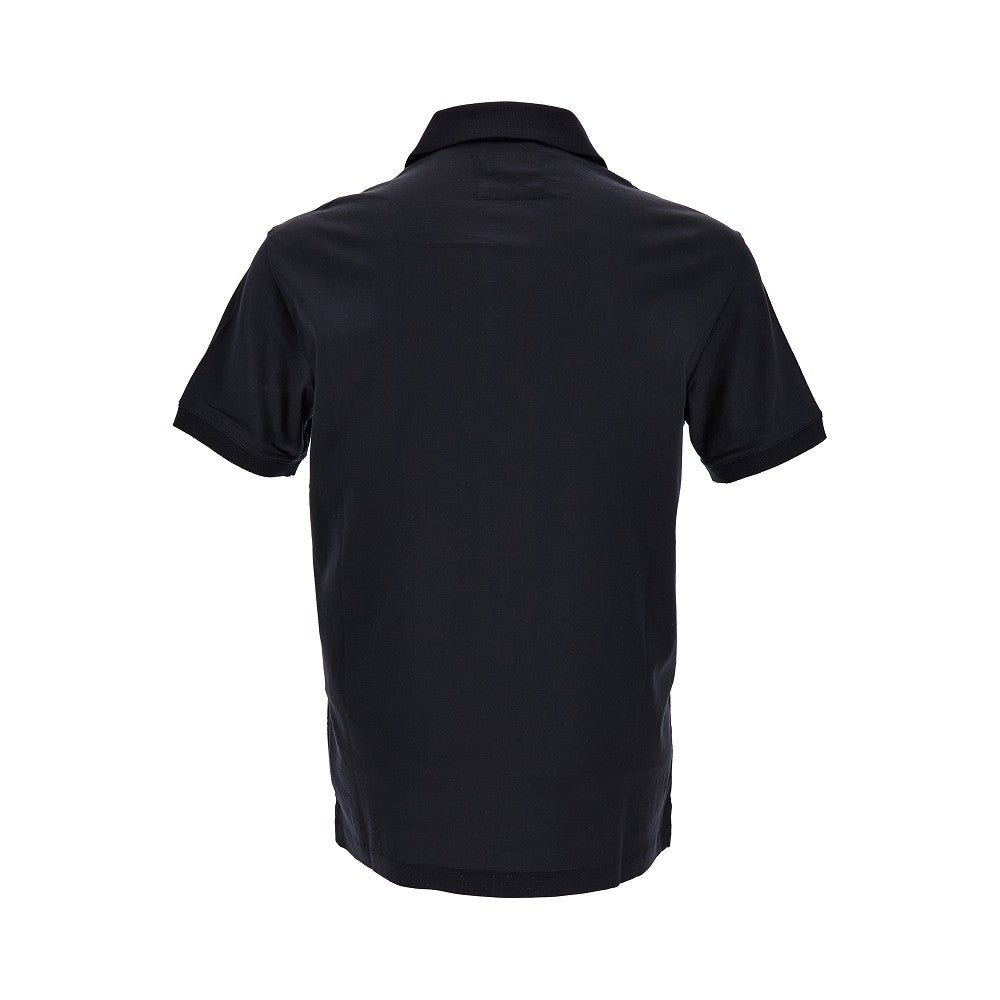 Jersey polo shirt with logo
