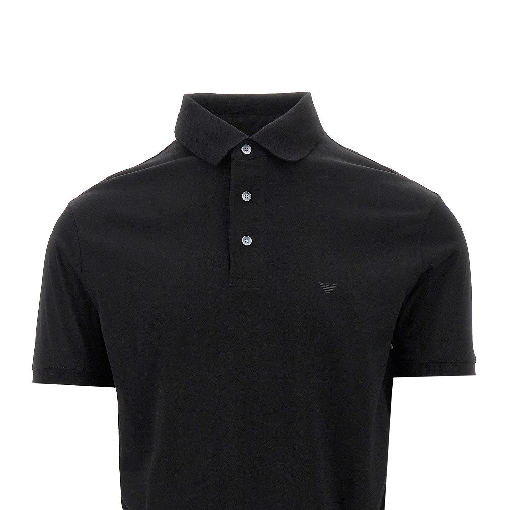 Jersey polo shirt with logo