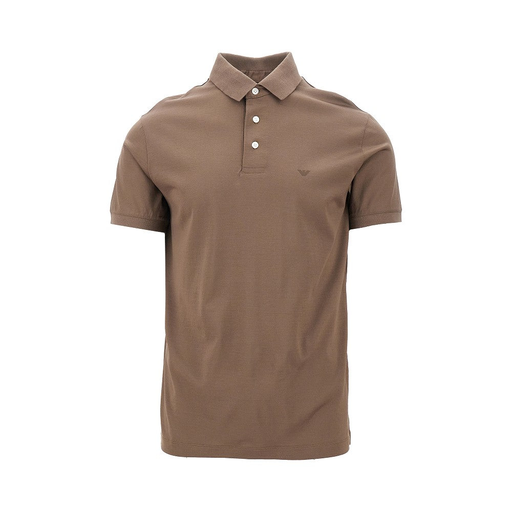 Polo in jersey con logo