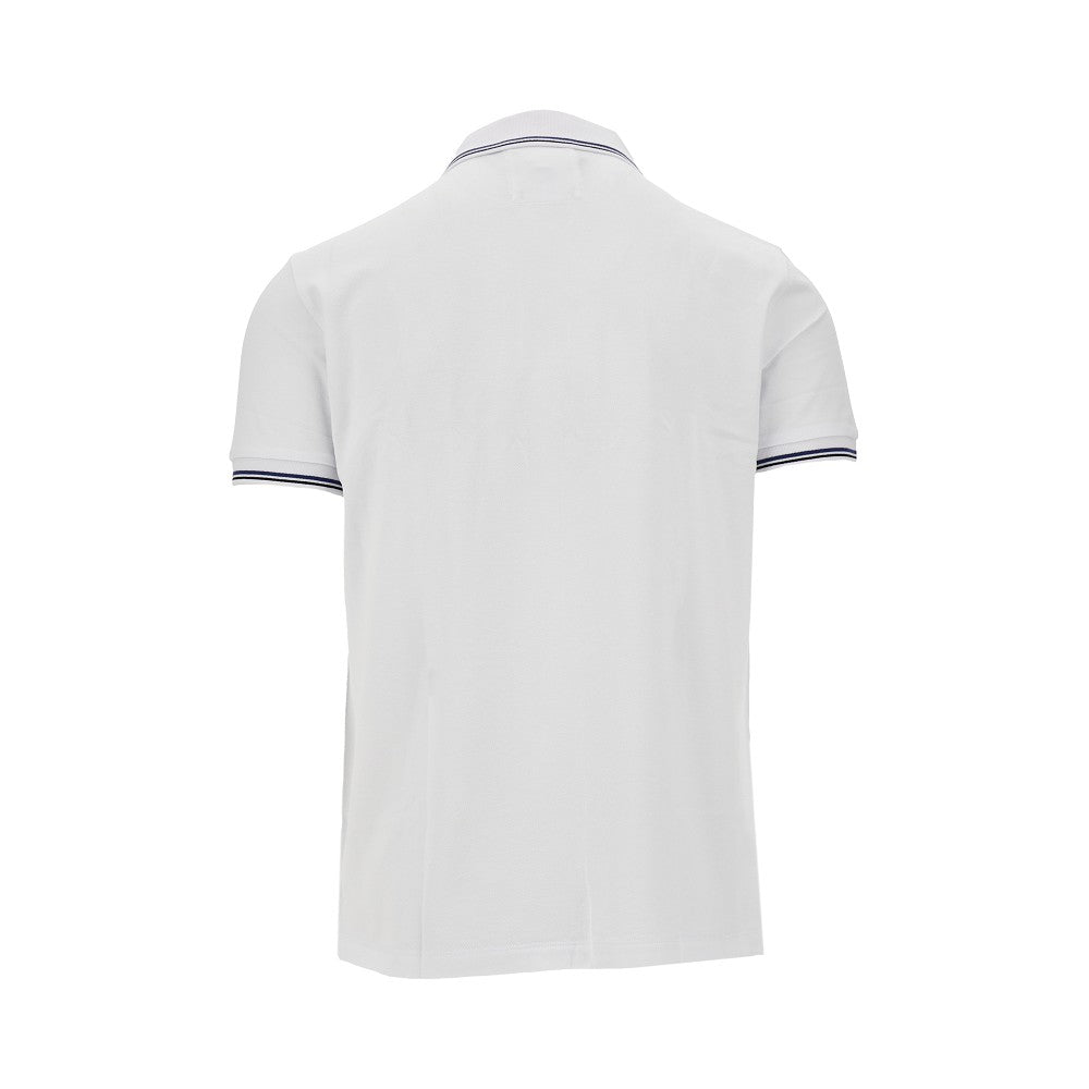 Stretch cotton piqué polo shirt