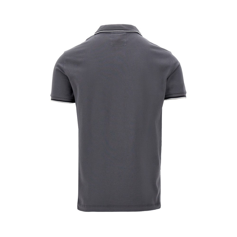 Stretch cotton piqué polo shirt