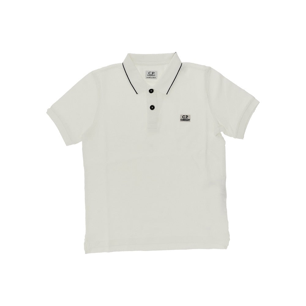 Polo in piquet con logo ricamato