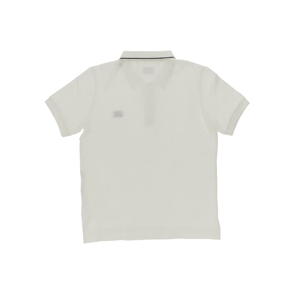 Polo in piquet con logo ricamato