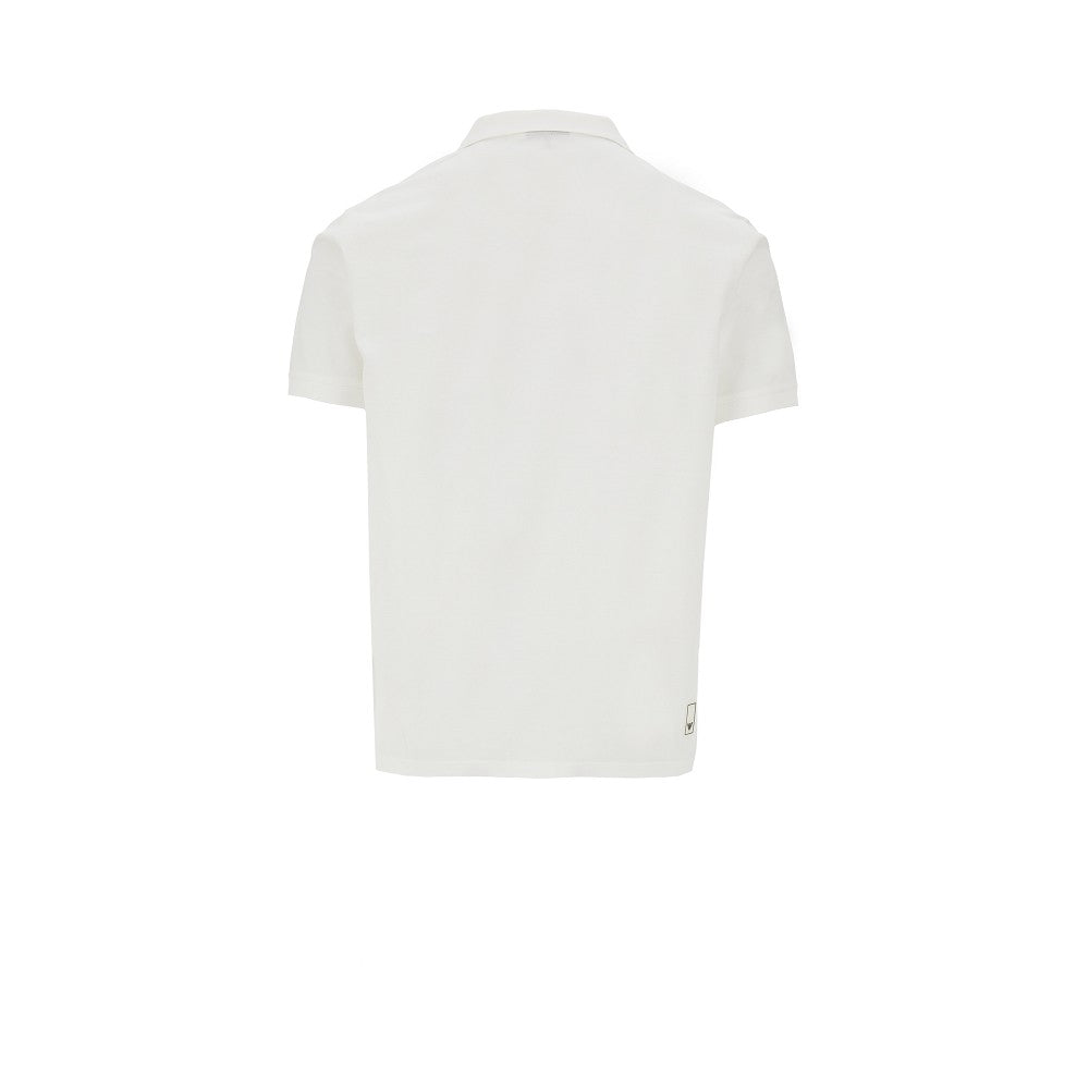 Polo in jersey con logo sul petto