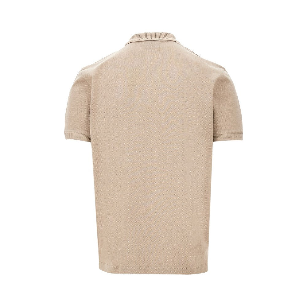 Eagle embroidery piquet polo shirt
